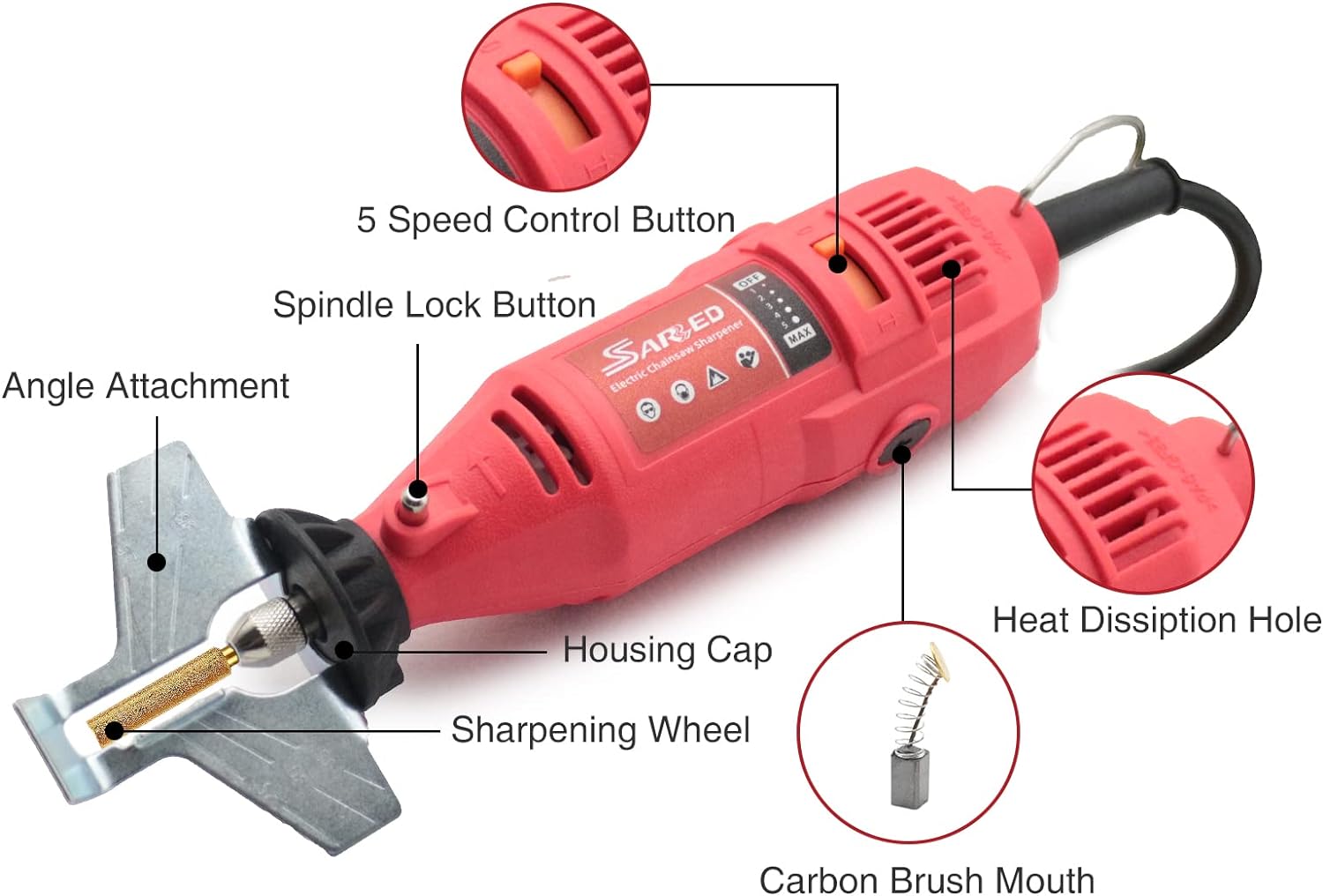 SARRED Electric Chainsaw Sharpener Kit Review