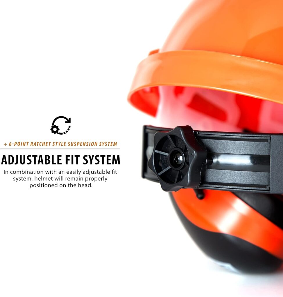 TR Industrial Forestry Safety Helmet and Hearing Protection System (Orange)